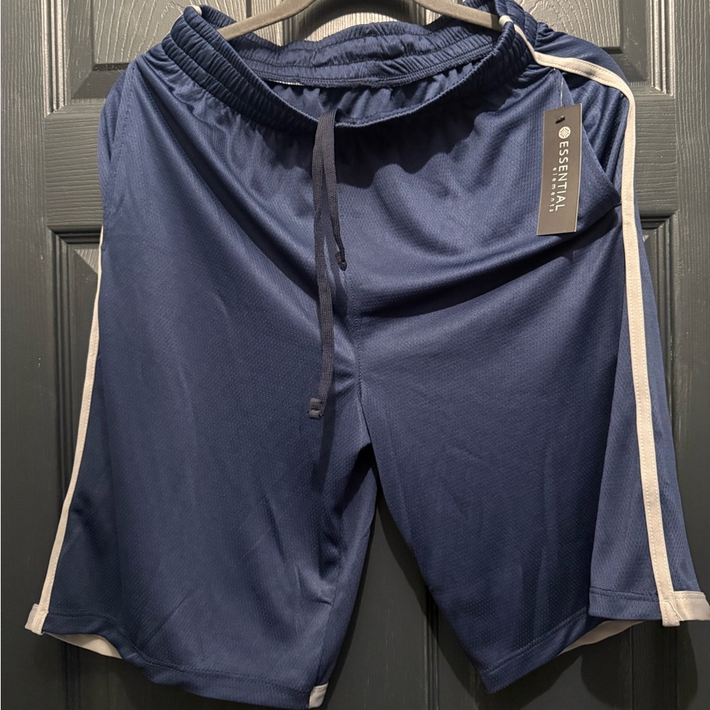 NWT-Essentials Navy Athletic Men's Shorts size S